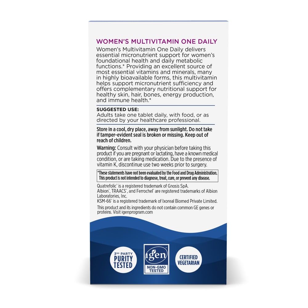 Nordic Naturals Women’s Multivitamin One Daily - Skin, Hair, Energy, & Bone Support - Immunity Supplement - OmniHealth US