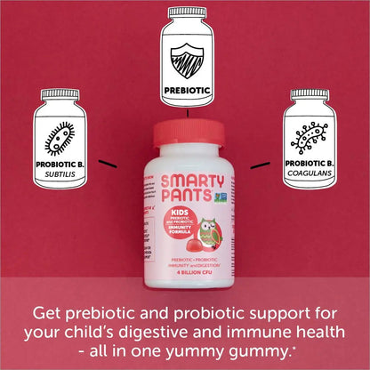 SmartyPants Teen Guy Multivitamin Gummies: Omega 3 Fish Oil (EPA/DHA) & Kids Probiotic Immunity Gummies: Prebiotics & Probiotics for Digestive Health and Immune Support Supplement SmartyPantsBuy Supplements Australia