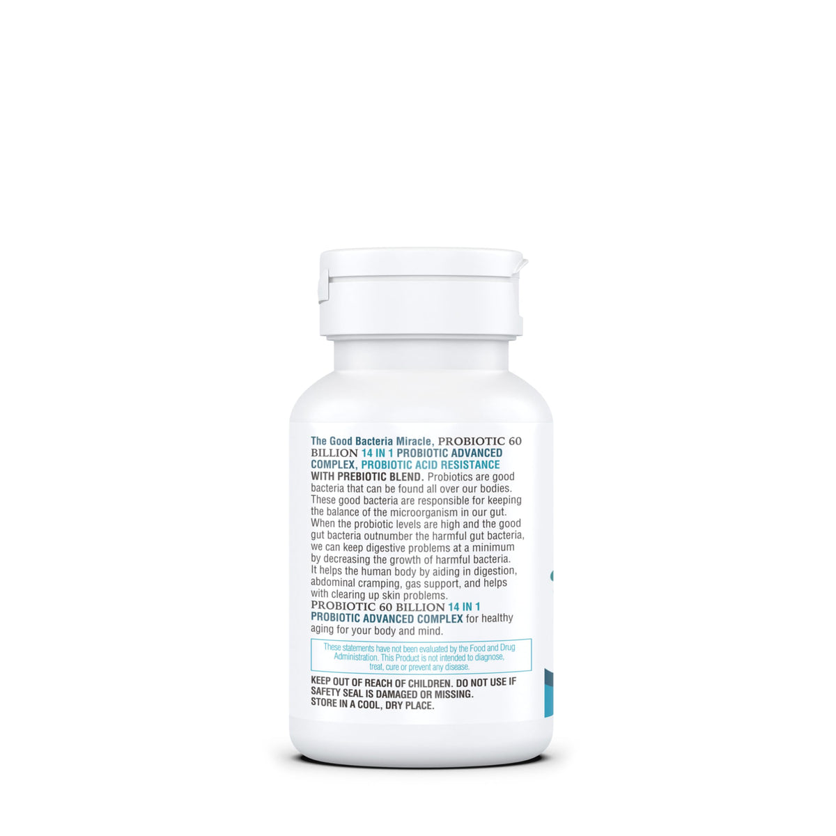 KAPPA NUTRITION Probiotic 60 Billion CFU 14 in 1 Formula with Prebiotics & Acidophilus for Women, Men & Adults, Shelf Stable, Acid Resistant - OmniHealth US