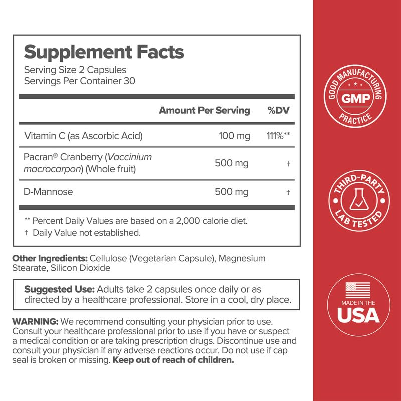 O Positiv URO Urinary Tract Health Supplement for Women, 60 Count (Pack of 1) - Urinary Support Vitamins with Pacran Complete Cranberry Extract - OmniHealth US