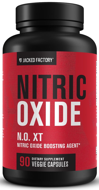 Jacked Factory N.O. XT Nitric Oxide Supplements for Men w/Nitrosigine L Arginine L Citrulline Supplement for Muscle Pumps & Vascularity - Pre Workout - OmniHealth US