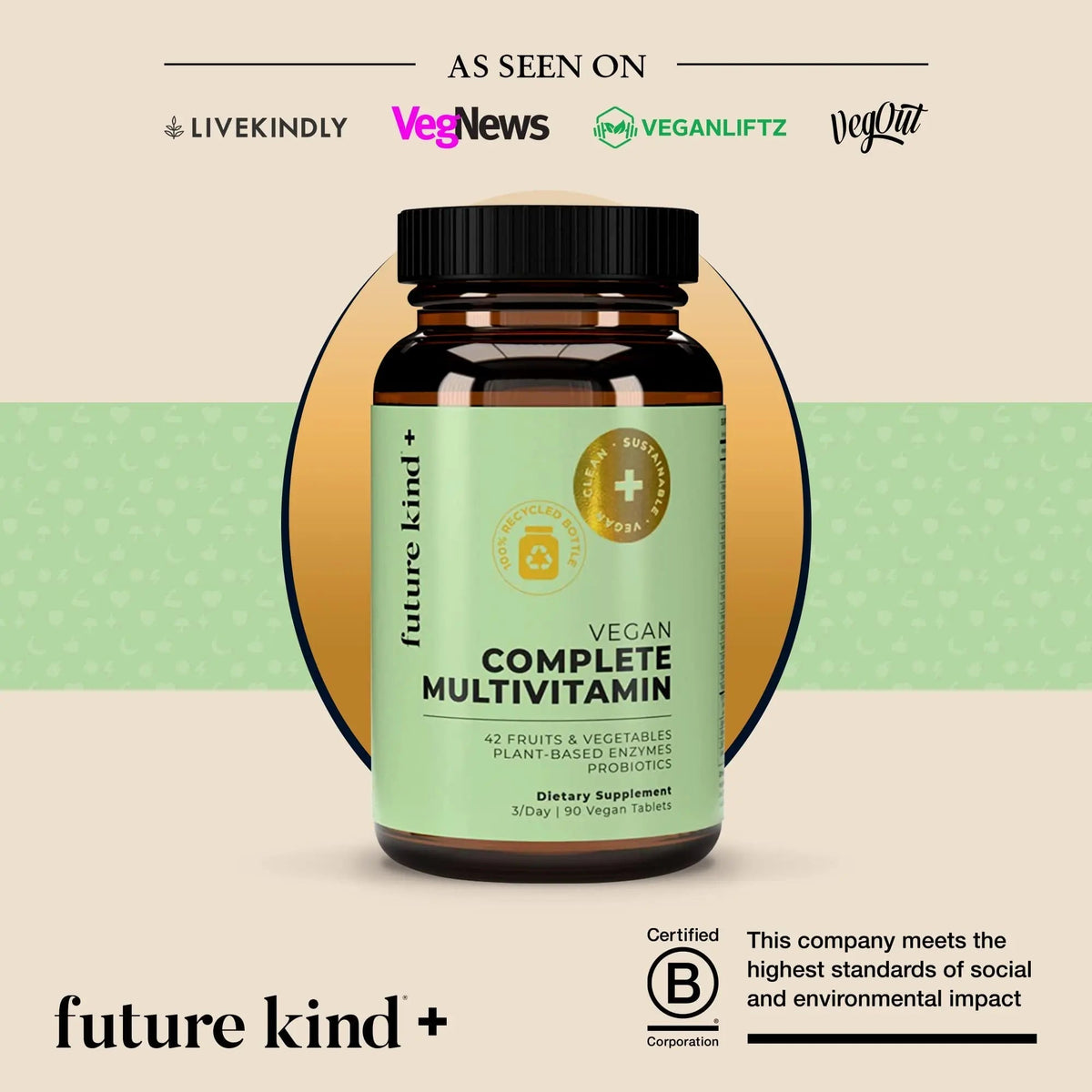 Future Kind Multivitamin Bundle - Vegan Complete Multivitamin and Vegan Essential Multivitamin - Vegan Vitamin B12, Omega 3, and Vitamin D3 - Complete Multivitamin, 42 Vitamins in 1 for Men and Women Future KindBuy Supplements Australia