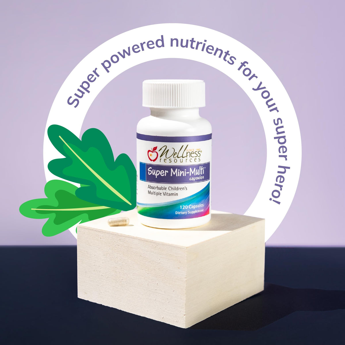 Super Mini-Multi - Children's Multivitamin Swallowable Capsules with Methyl Folate, Methyl B12 and Coenzyme B Vitamins for Growth - OmniHealth US