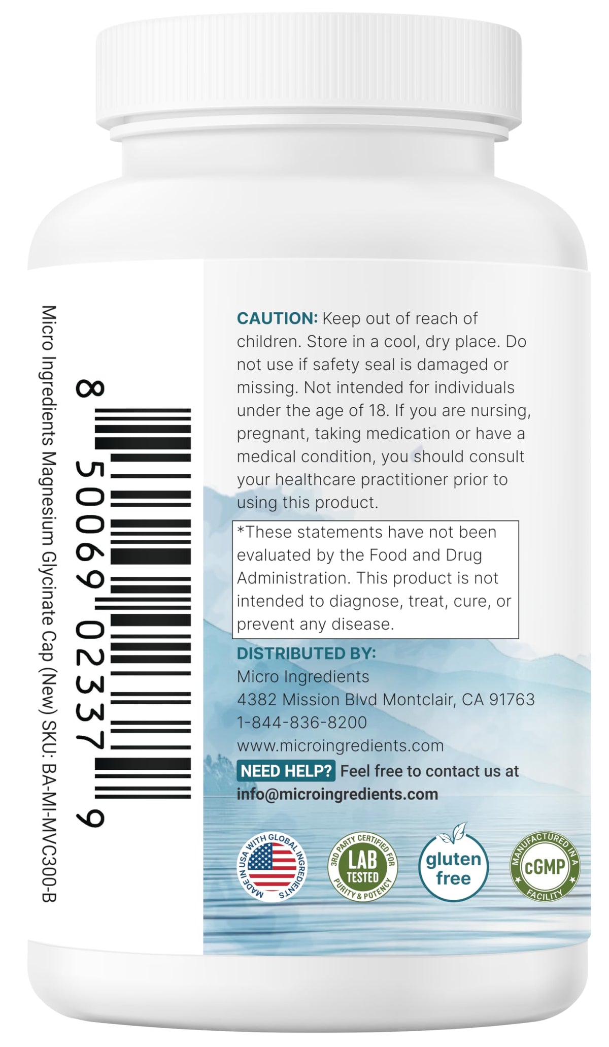 Pure Magnesium Glycinate 1,000mg, 300 Capsules | 100% Chelated for Max Absorption | Enhanced with Vitamin C | Only Uses Active Ingredients - OmniHealth US