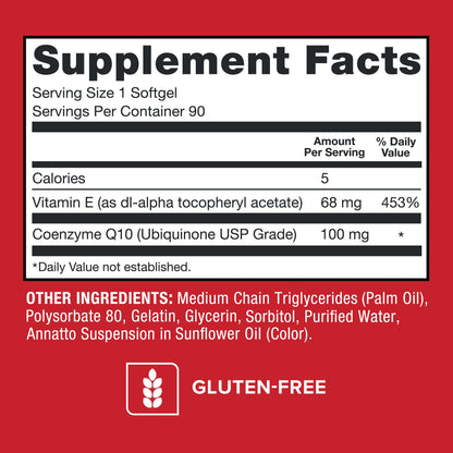 Qunol Ultra CoQ10 100mg Softgels- 3x Better Absorption, Antioxidant for Heart Health & Energy Production, Coenzyme Q10 Vitamins - OmniHealth US