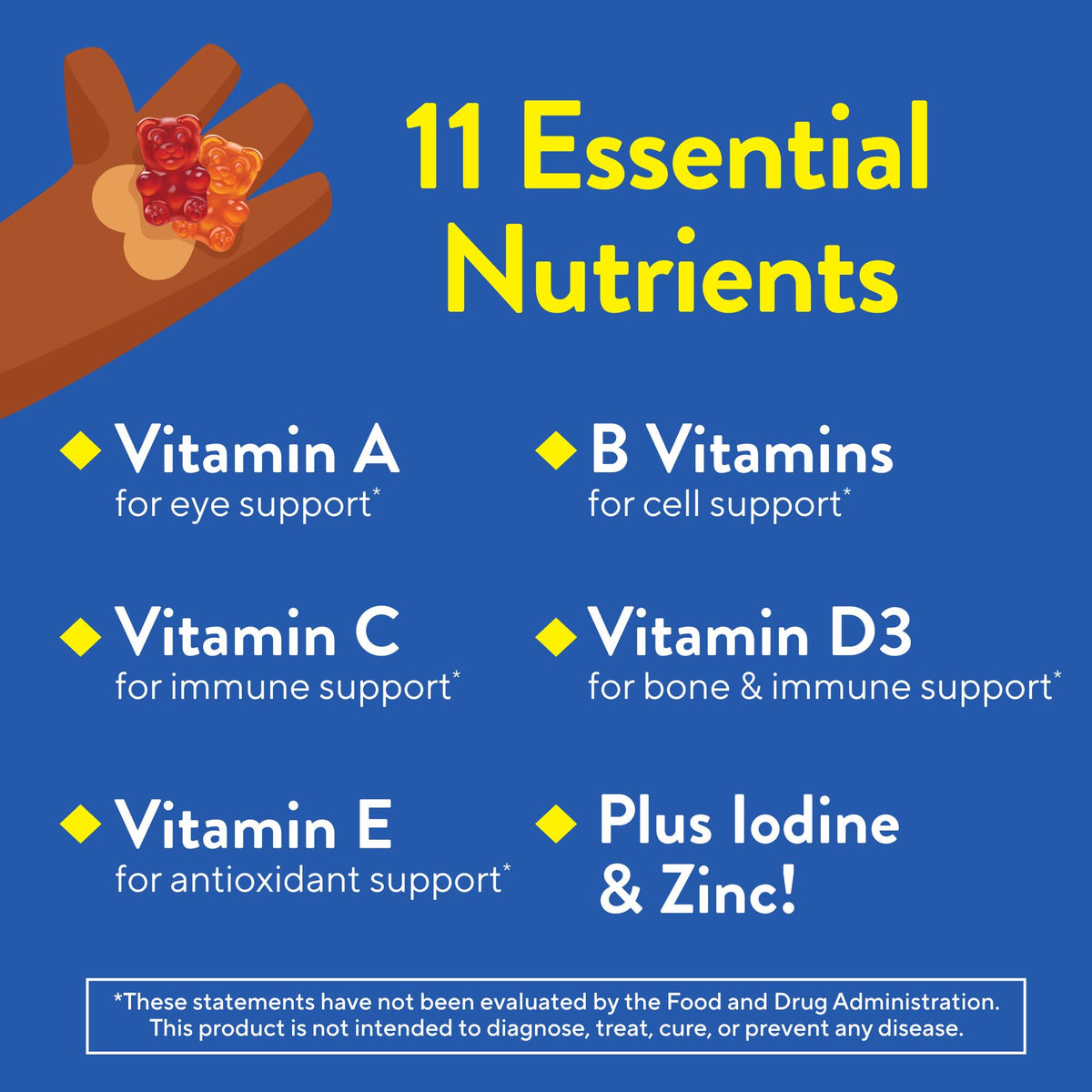 L'il Critters Gummy Vites Daily Kids Multivitamins Assorted Fruit Flavors for Ages 2+ Toddlers & Kids, Gummy Vitamin with Vitamin C and D - OmniHealth US