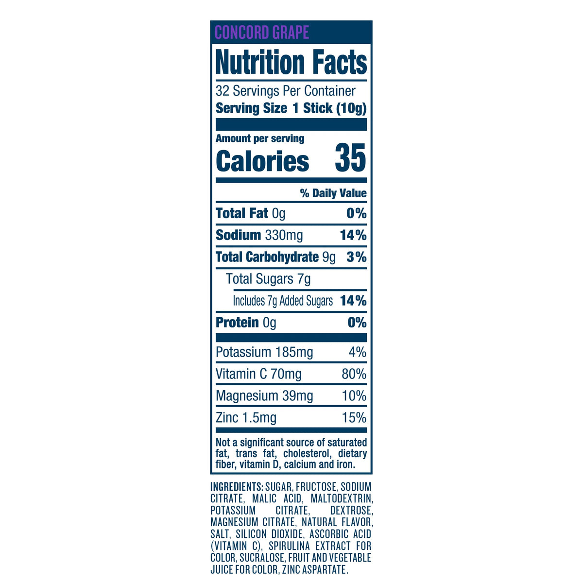 DripDrop Hydration - Electrolyte Powder Packets - Concord Grape - 32 Count DripDropBuy Supplements Australia