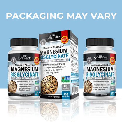 Magnesium Bisglycinate Chelated Supplement - High Absorption Magnesium Glycinate Supplement for Women and Men - Sleep, Muscle, Bone & Joint Support - OmniHealth US