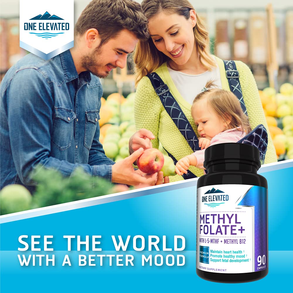Double Strength & Most Bioactive Methyl Folate! Uniquely Formulated with Highest Pharmaceutical Grade Methylcobalamin (B12), Niacin, B1, B2 B6. - OmniHealth US