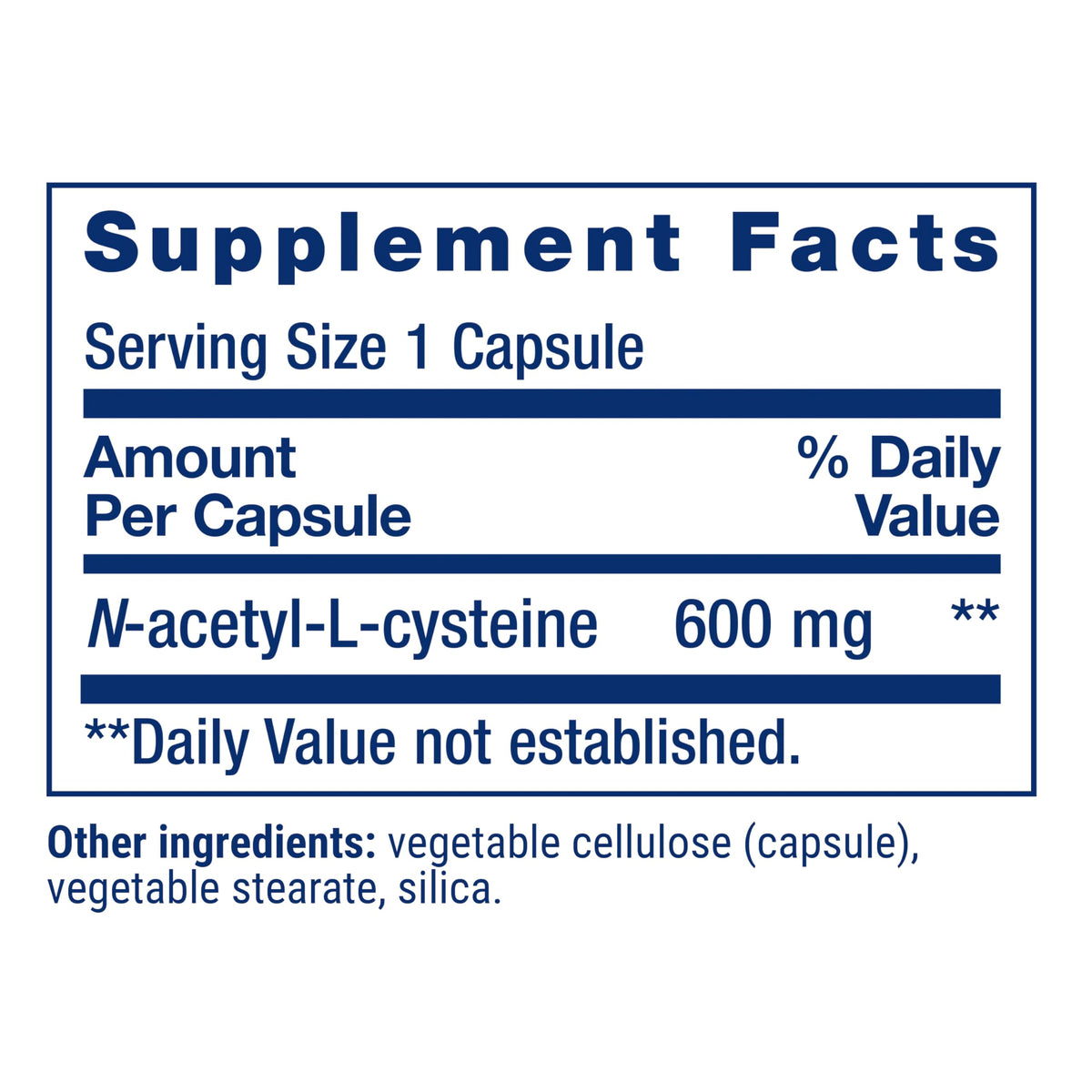 Life Extension N-Acetyl-L-Cysteine (NAC), Immune, Respiratory, Liver Health, NAC 600 mg, Potent antioxidant Support - OmniHealth US