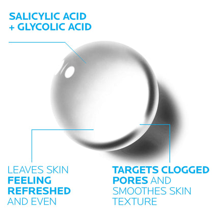 La Roche-Posay Effaclar Clarifying Solution Acne Toner with Salicylic Acid and Glycolic Acid - OmniHealth US