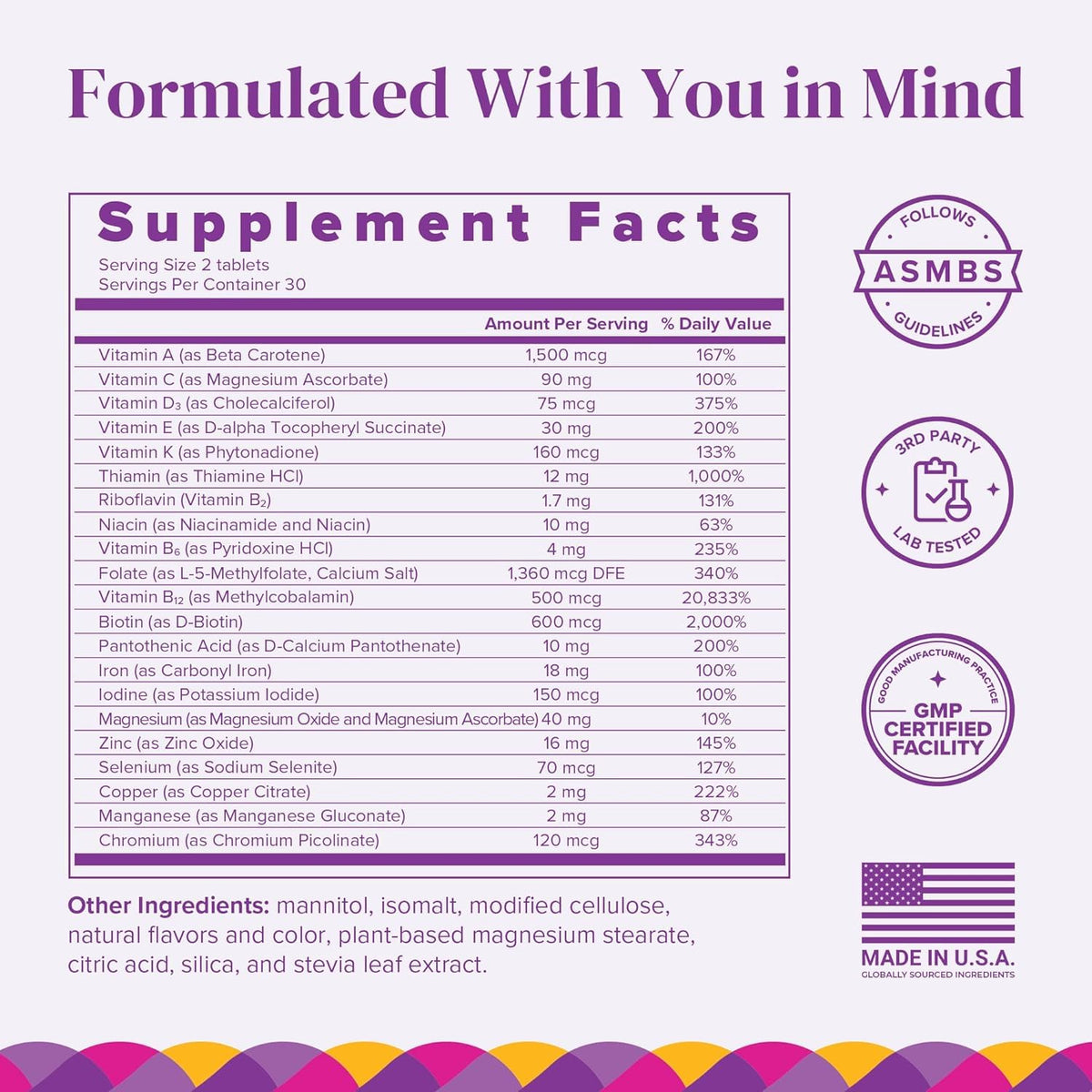 BariMelts Bariatric Multivitamin with Iron - 1 Month Supply (60 Fast-Dissolving Tablets) - Sugar-Free - Post-Op Bariatric Vitamins BariMeltsBuy Supplements Australia
