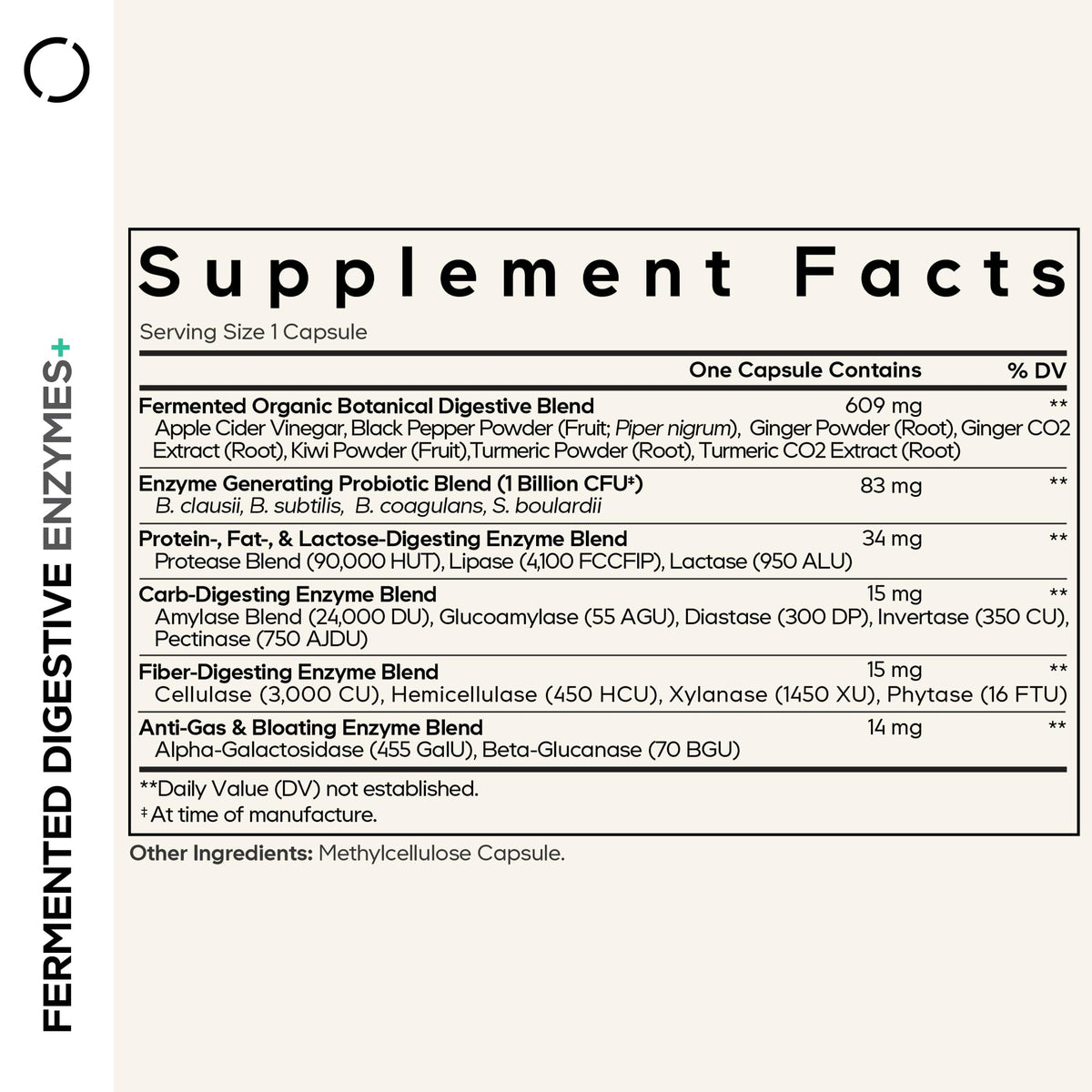 Codeage Fermented Digestive Enzymes Supplement 3-Month Supply - 14 Digestive Enzymes, Probiotics, Prebiotics, Fermented Botanicals - OmniHealth US