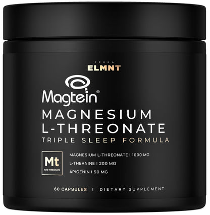 Triple Sleep Magnesium L-Threonate w. Apigenin, Theanine & Magtein Magnesium L Threonate - High Absorption Magnesium Supplement Capsules - OmniHealth US
