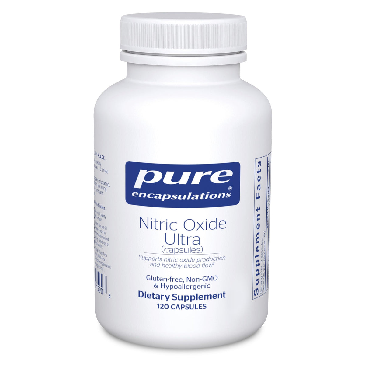 Pure Encapsulations Nitric Oxide Ultra (Capsules) - Supplement Supports Nitric Oxide Production, Healthy Blood Flow & Vascular Health - with L-Citrulline & CranLoad Cranberry Extract - 120 Capsules - OmniHealth US