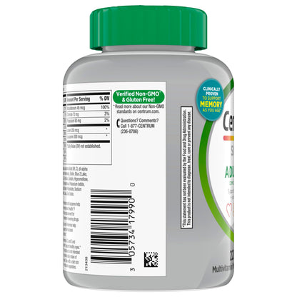 Centrum Silver Multivitamin for Adults 50 Plus, Multivitamin/Multimineral Supplement, Vitamin D3, B Vitamins, Gluten Free, Non-GMO Ingredients - OmniHealth US