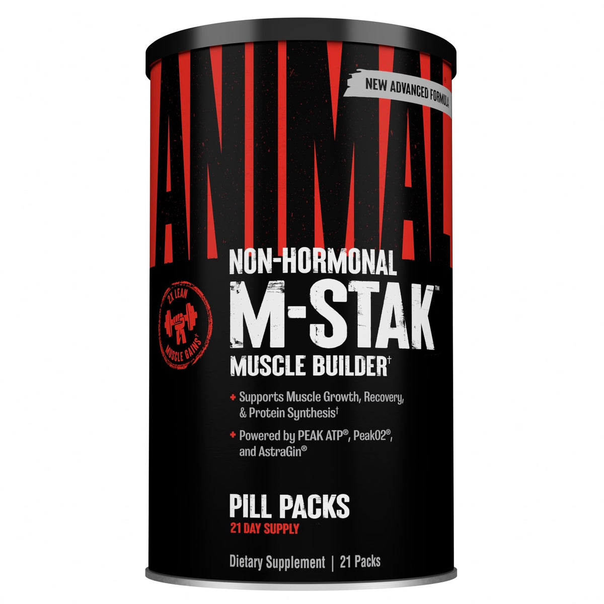Animal M-Stak - Muscle Builder and Anabolic Mass Gainer Supplement for Bodybuilding - Lean Muscle Growth, Amino Complex and Pre Workout Energy, 21 Packs - OmniHealth US