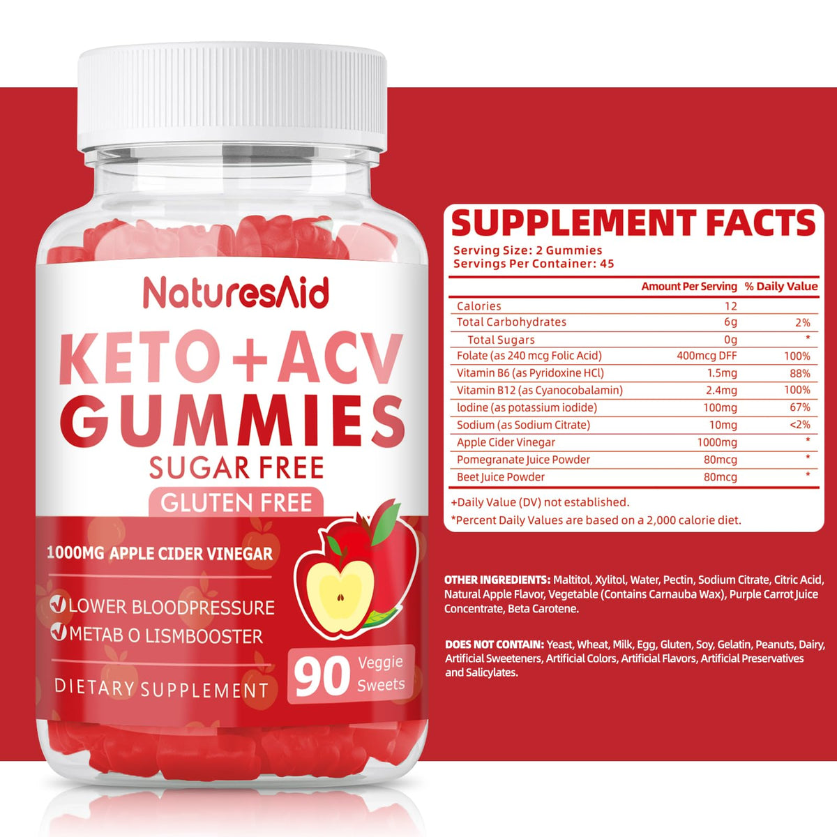 90 CT Keto Acv Gummies for Advanced Weight Loss & Belly Fat Burn - Pro Active Super Natures AidBuy Supplements Australia