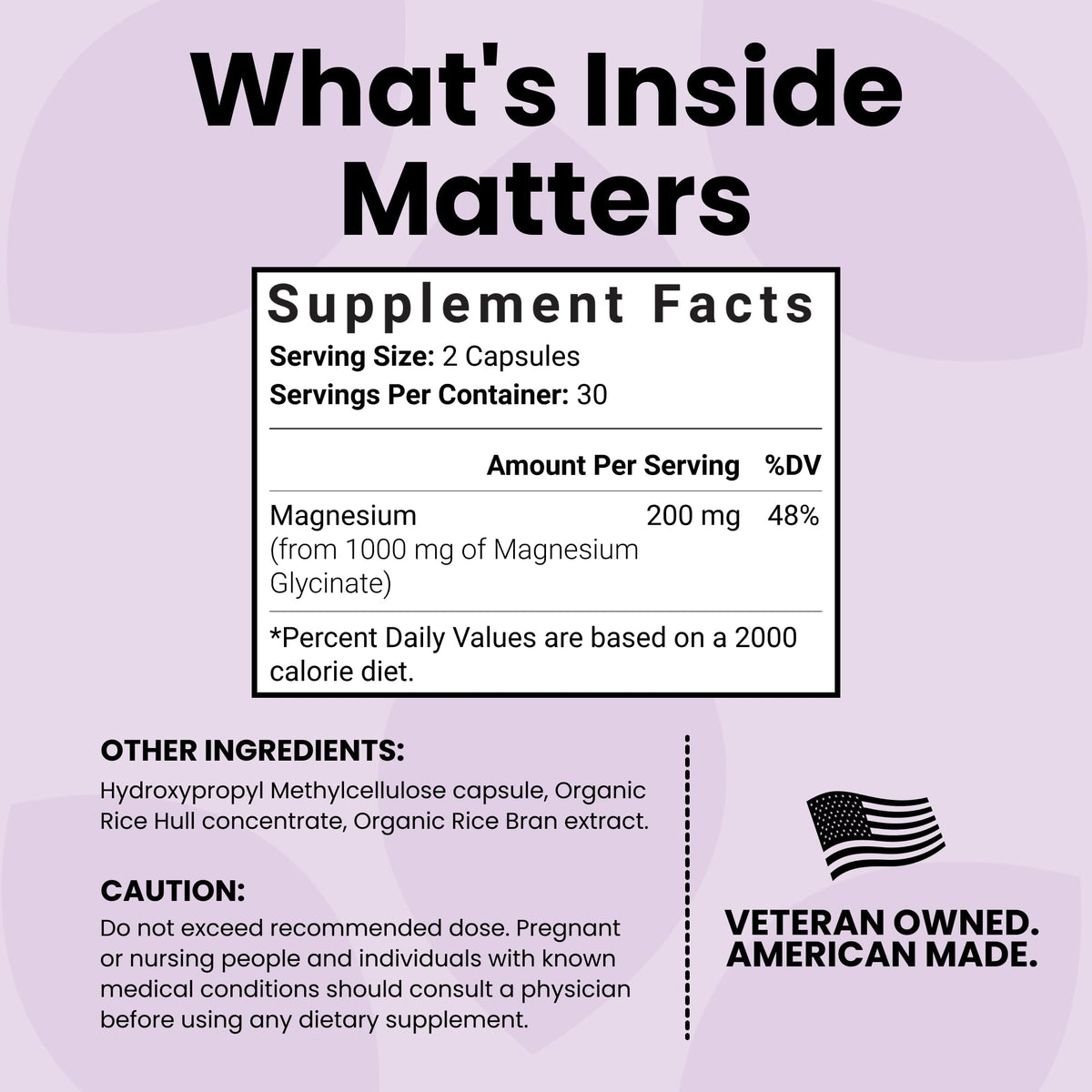 Luma Nutrition Magnesium Glycinate 1000mg - Support Stress, Sleep, Nerve & Muscle Health - 500mg Pure Magnesium Supplement Capsules - OmniHealth US