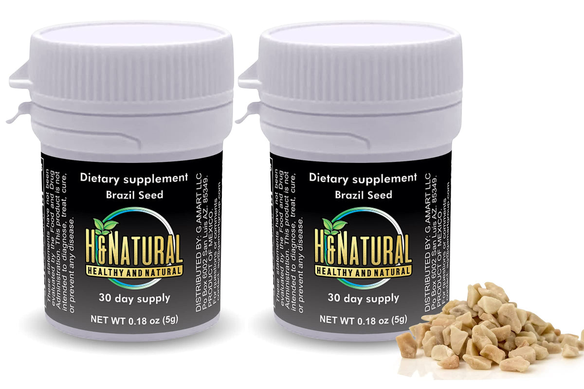 H&Natural 2 Pack! Brazil Seed Dietary Supplement 60 Pieces, Pure Natural Semilla de Brasil H&NaturalBuy Supplements Australia