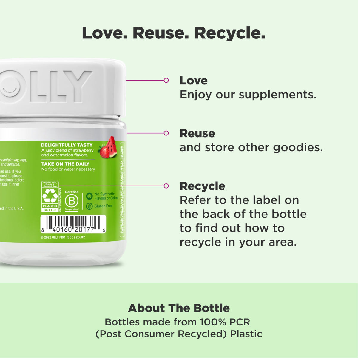 OLLY Fiber Gummy Rings, 5g Prebiotic Fiber, FOS (Fructo-oligosaccharides), Digestive Support, Berry Melon 50ct - OmniHealth US