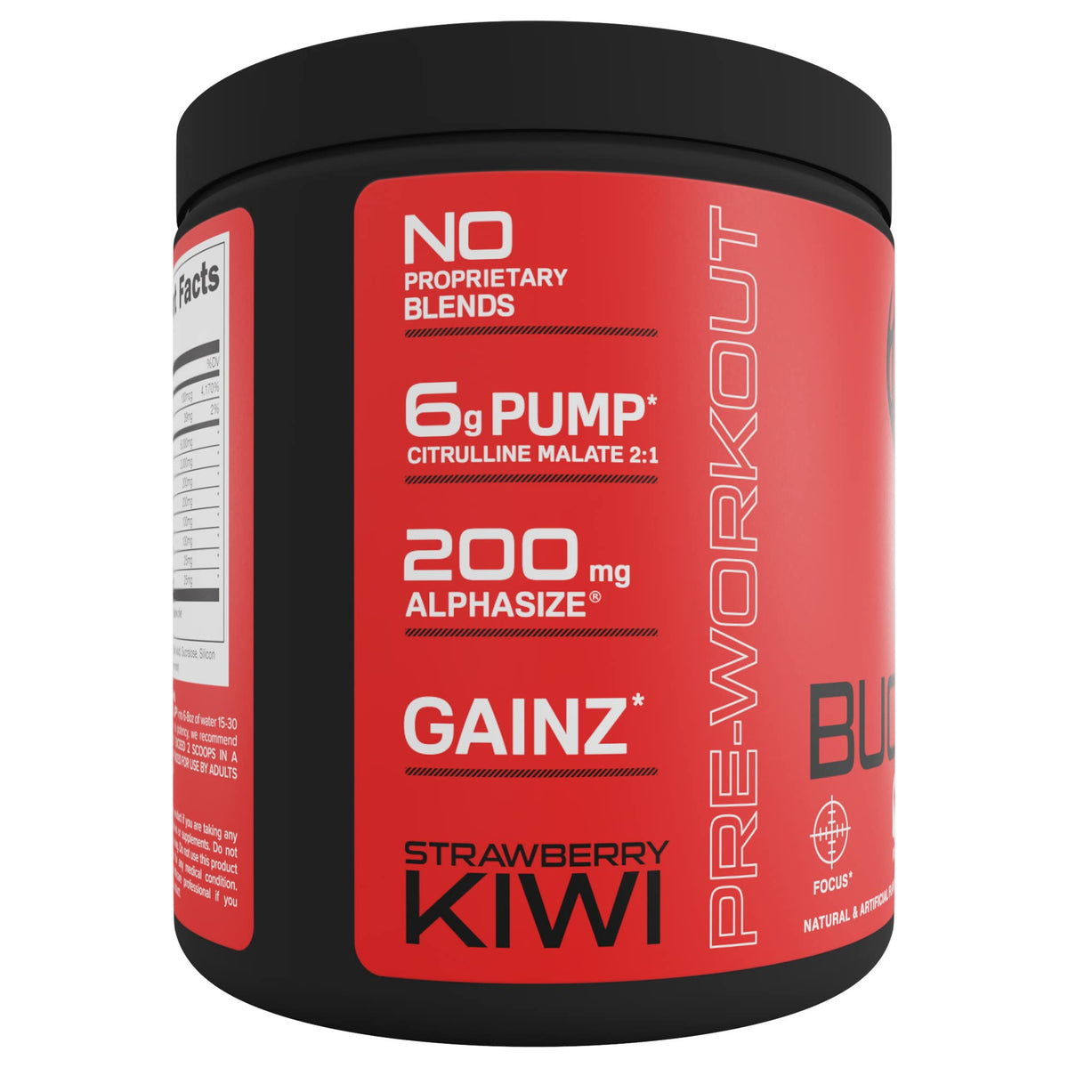 Bucked Up Pre Workout - Best Tasting - 6 Grams Citrulline, 2 Grams Beta Alanine Non Proprietary Blend, Powder (Strawberry Kiwi) - OmniHealth US