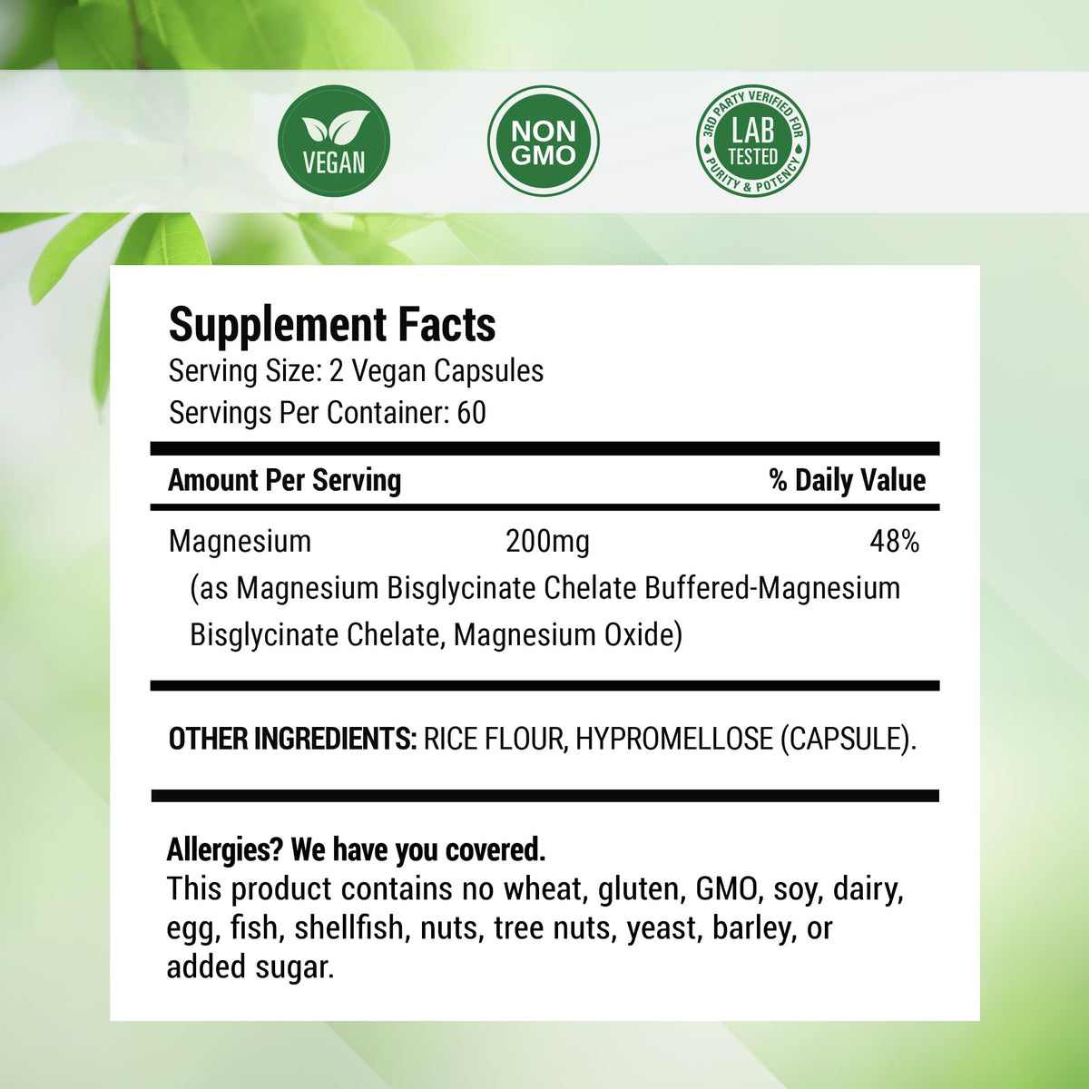 Nested Naturals Magnesium Glycinate Chelate - 200mg Chelated Magnesium Supplement for Muscle Cramps, Relaxation, & Sleep Support - 100% Albion TRACCS Buffered - OmniHealth US