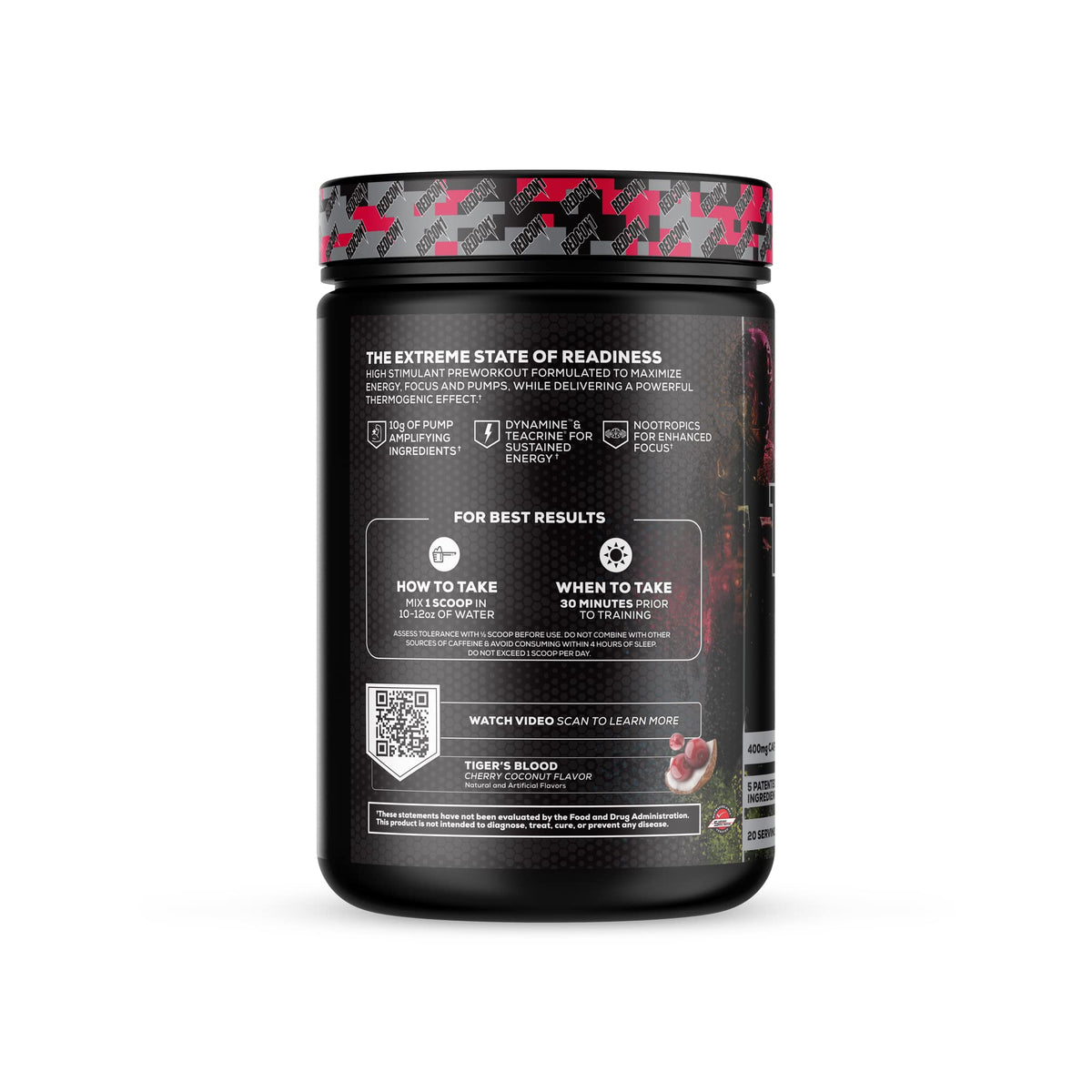 REDCON1 Total War Black Ops Extreme Preworkout Powder, Tigers Blood, High Stimulant REDCON1Buy Supplements Australia