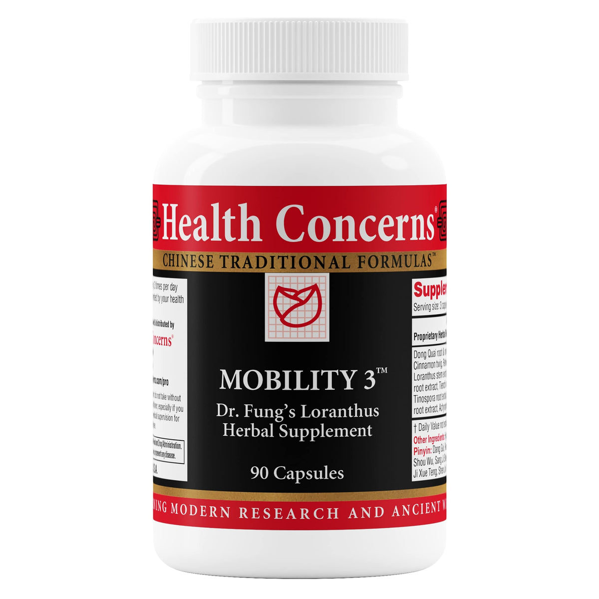 Health Concerns Mobility 3 – Joint & Muscle Support – Herbal Stiffness Supplement for Men & Women – Dong Quai, Ginseng, Fo-Ti, Loranthus & Ginger Formula – Chinese Support – 90 Capsules Health ConcernsBuy Supplements Australia