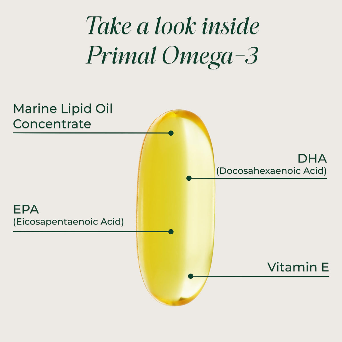 Primal Harvest Omega 3 Fish Oil Supplements, 30 Servings Soft Gels Capsules w/ 1000mg EPA + DHA Supplements - OmniHealth US