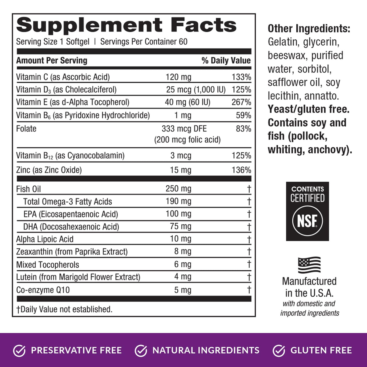 EyePromise Restore Supplement - 60 Softgel Capsules Containing Lutein EyePromiseBuy Supplements Australia
