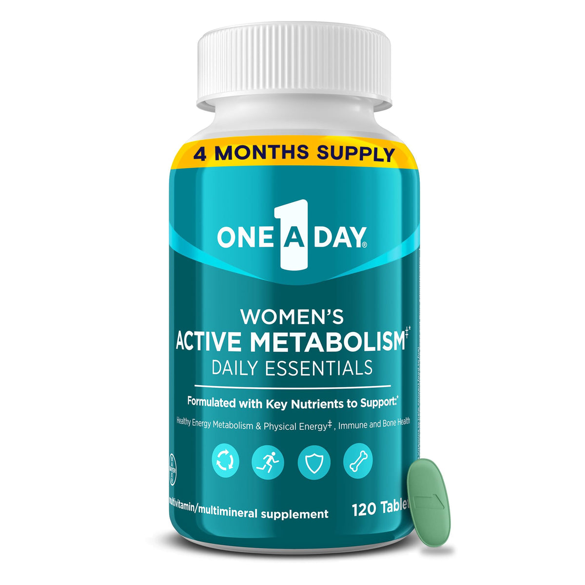 One A Day Women's Active Metabolism Daily Essential, Multivitamin for Women, Metabolism Support, Vitamins for Women with All 8 B-Vitamins - OmniHealth US