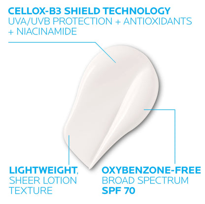 La Roche-Posay Anthelios UV Correct Sunscreen Moisturizer SPF 70, Daily Anti-Aging Face Moisturizer with Niacinamide - OmniHealth US