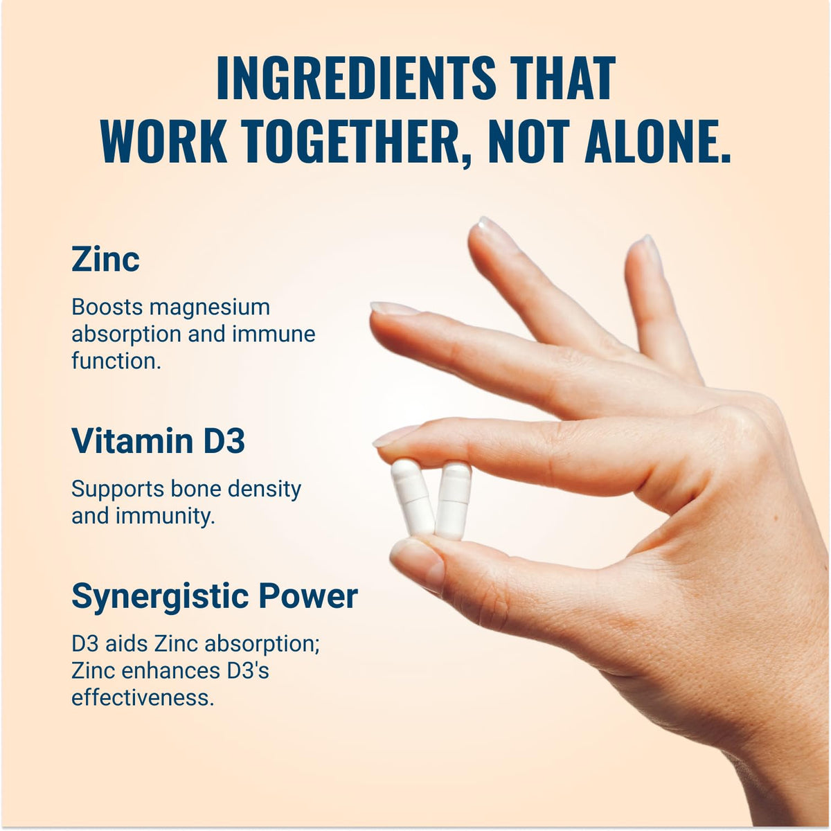 Live Conscious Magwell Magnesium Zinc & Vitamin D3 - Magnesium Glycinate, Malate, & Citrate - Triple Supplement for Women & Men - OmniHealth US
