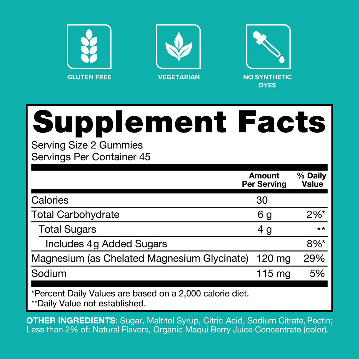 Qunol Magnesium Glycinate Gummies, 120mg of Magnesium Glycinate, High Absorption, Mixed Berry, 90 Count (Pack of 1) - OmniHealth US