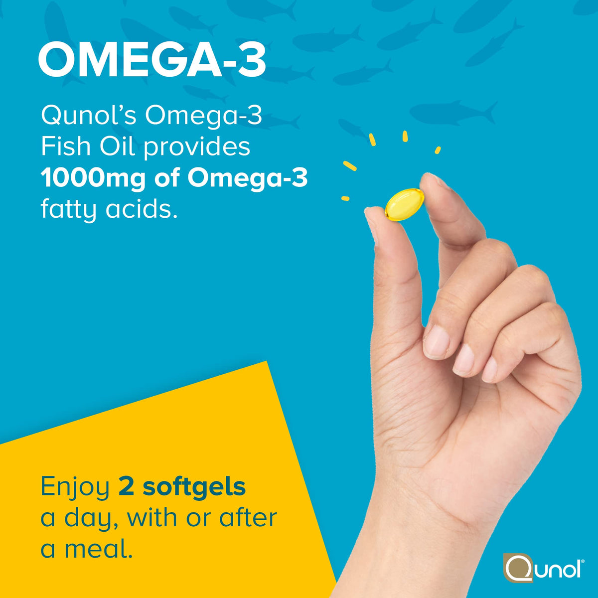 Qunol Fish Oil Omega 3 Mini Softgels, 1000mg Omega 3 EPA + DHA, Ultra Pure Supplements, Heart Health Support, Lemon Flavor - OmniHealth US