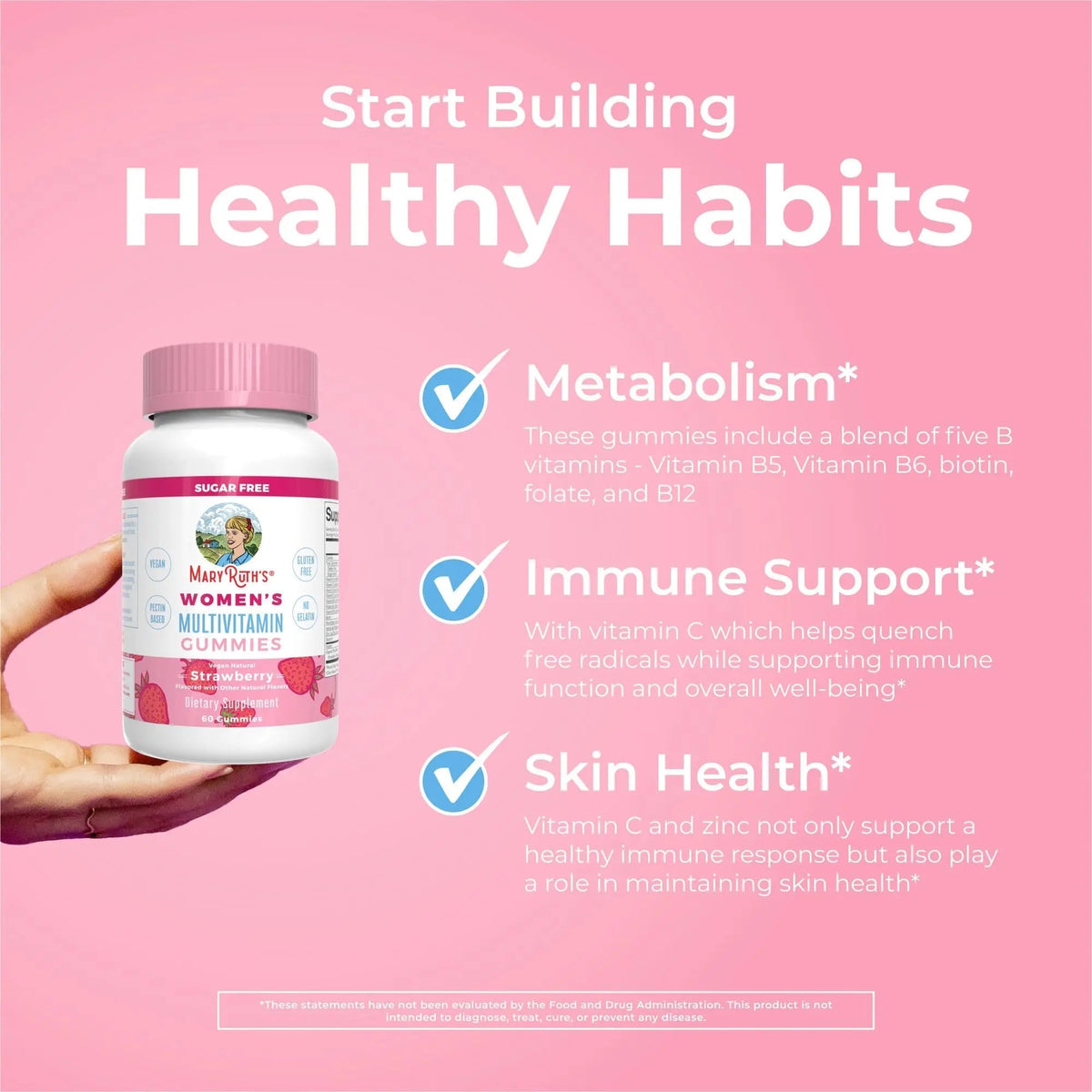 MaryRuth's Multivitamin Gummies for Women (Strawberry) & Liquid Nighttime Multimineral (Coconut, 32oz) | Clean Label Project Verified MARYRUTH'SBuy Supplements Australia