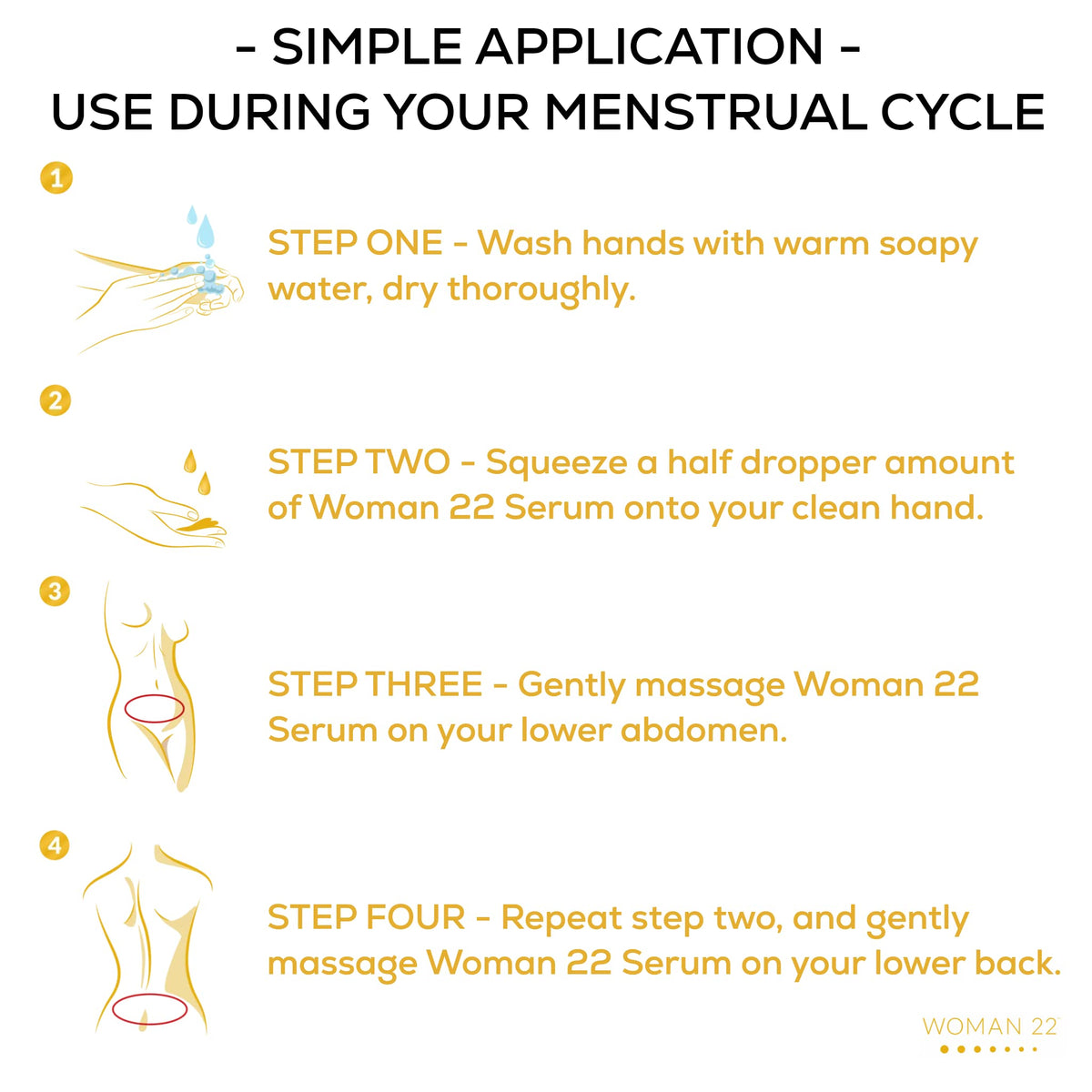 Topical Soothing Serum for Difficult Periods, Cramps, Bloating & more. Apply Lower Abdomen Woman 22Buy Supplements Australia