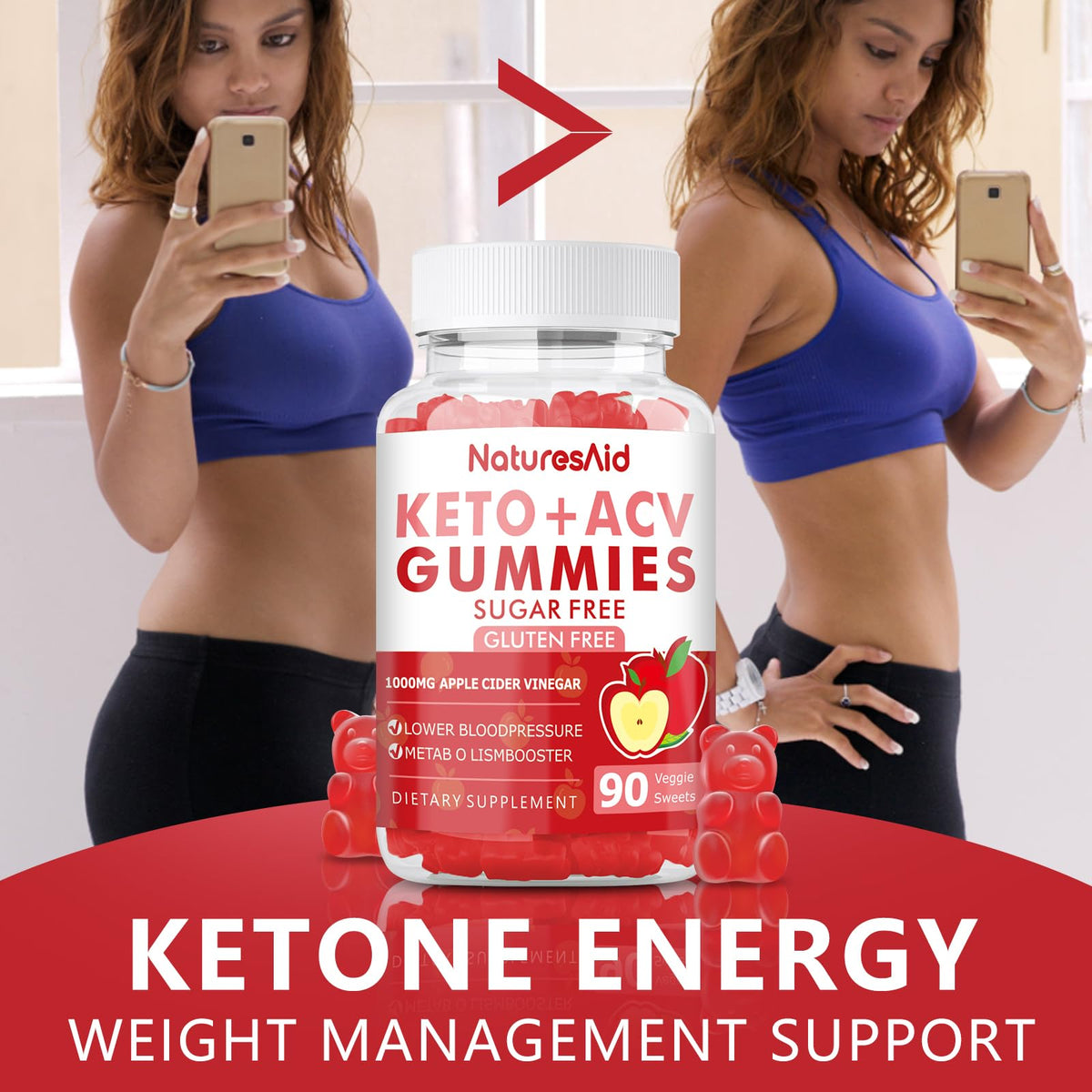 90 CT Keto Acv Gummies for Advanced Weight Loss & Belly Fat Burn - Pro Active Super Natures AidBuy Supplements Australia
