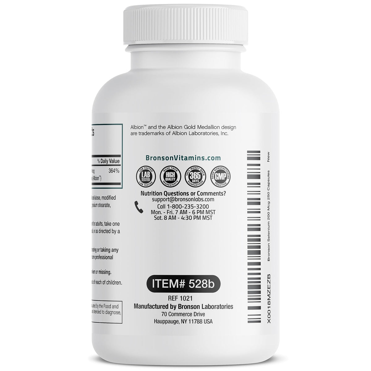 Bronson Selenium 200 mcg – Yeast Free Chelated Amino Acid Complex - Essential Trace Mineral with Superior Absorption - OmniHealth US