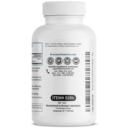 Bronson Selenium 200 mcg – Yeast Free Chelated Amino Acid Complex - Essential Trace Mineral with Superior Absorption - OmniHealth US