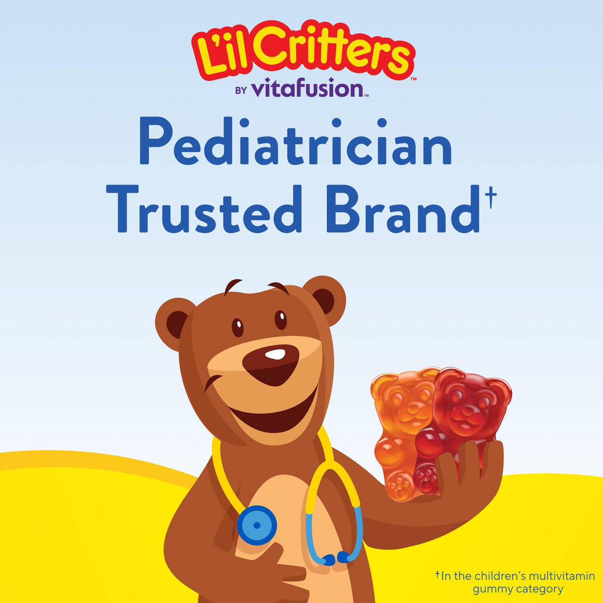 L'il Critters Gummy Vites Daily Kids Multivitamins Assorted Fruit Flavors for Ages 2+ Toddlers & Kids, Gummy Vitamin with Vitamin C and D - OmniHealth US