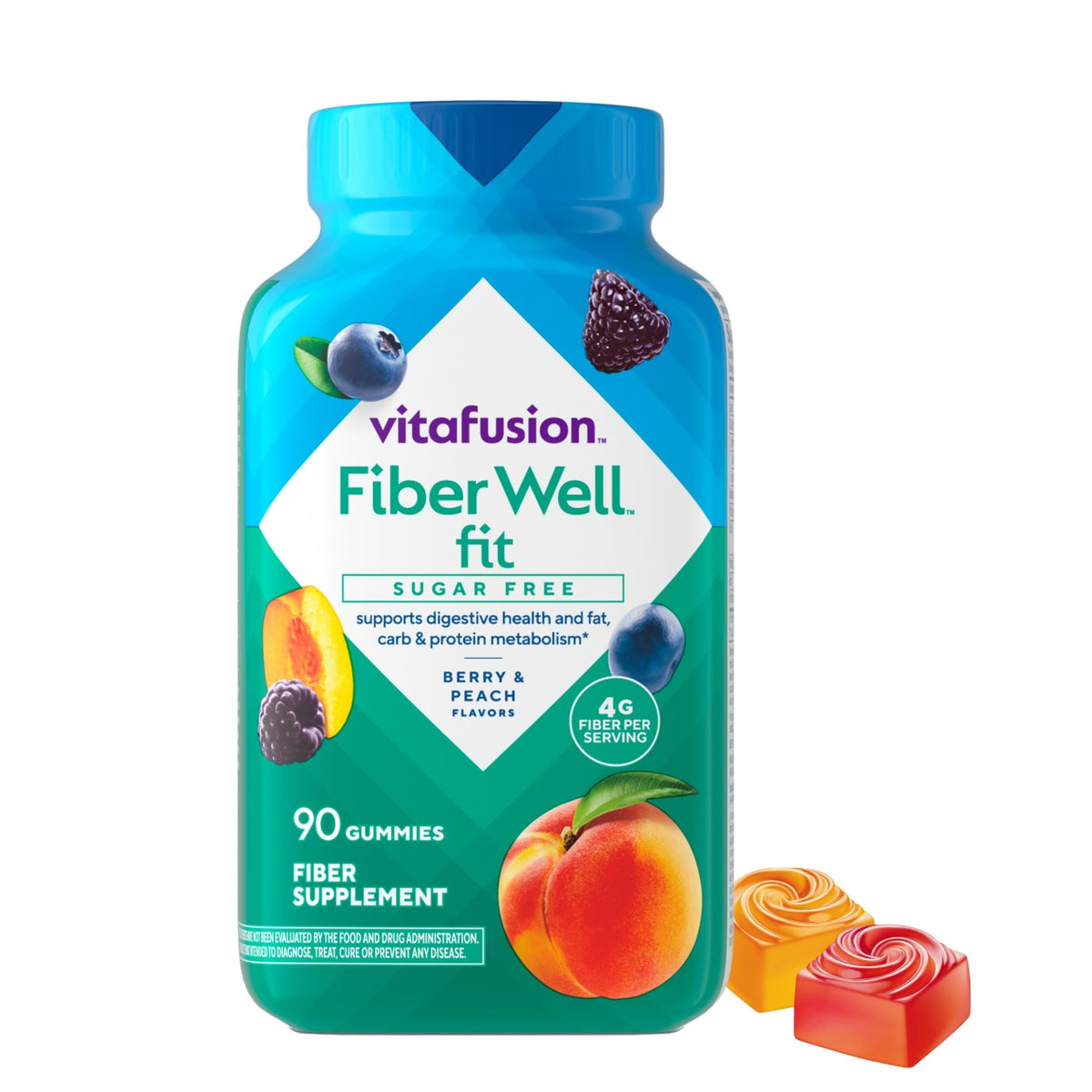Vitafusion Fiber Well Fit Gummies Supplement, 90 Count (Packaging May Vary) - OmniHealth US
