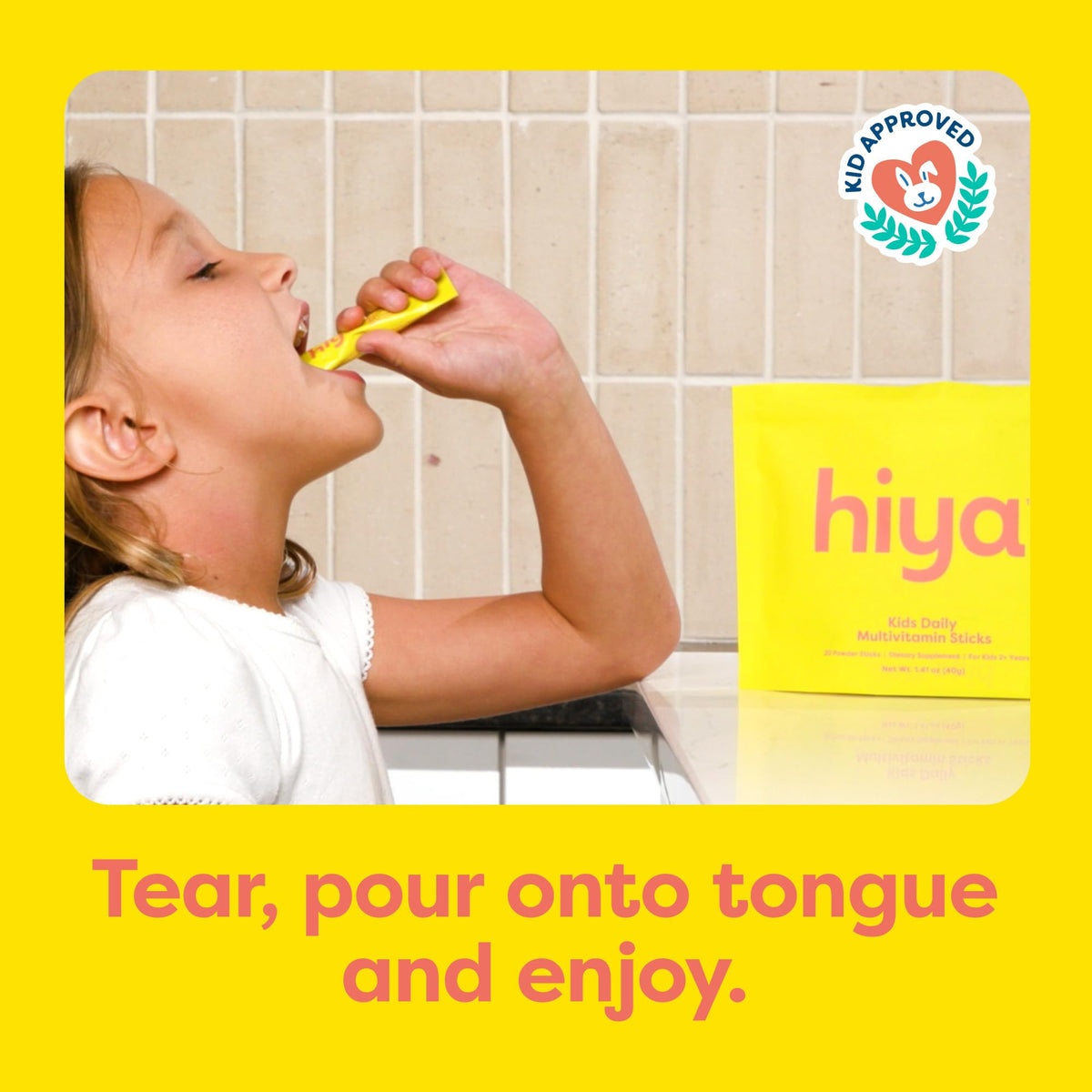 Hiya Kids Multivitamin – 15+ Essential Vitamins & Minerals with Fruits & Veggies for Ages 2+, Supports Growth, Development & Immune - OmniHealth US