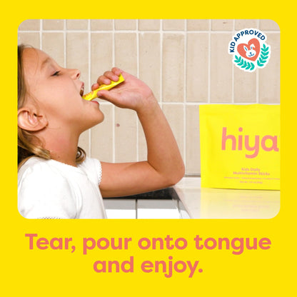 Hiya Kids Multivitamin – 15+ Essential Vitamins & Minerals with Fruits & Veggies for Ages 2+, Supports Growth, Development & Immune - OmniHealth US