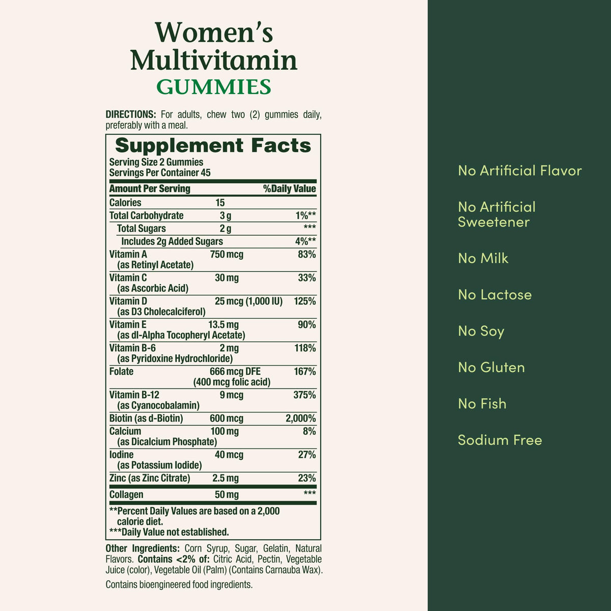 Nature's Bounty Women Multivitamin Gummies, Vitamin Supplements for Adults, General Health, Supports Immune and Bone Health, OmniHealth US