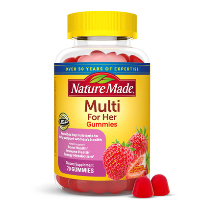 Nature Made Multivitamin For Women, Womens Gummy Multivitamins for Daily Nutritional Support, 70 Multi Vitamin Gummies, 35 Day Supply - OmniHealth US