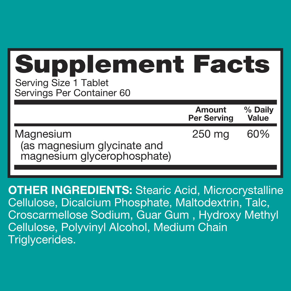 Qunol Magnesium Glycinate Complex, Gentle on Stomach, 250mg One Pill Dose, Superior-Absorption Magnesium, Nerve - OmniHealth US