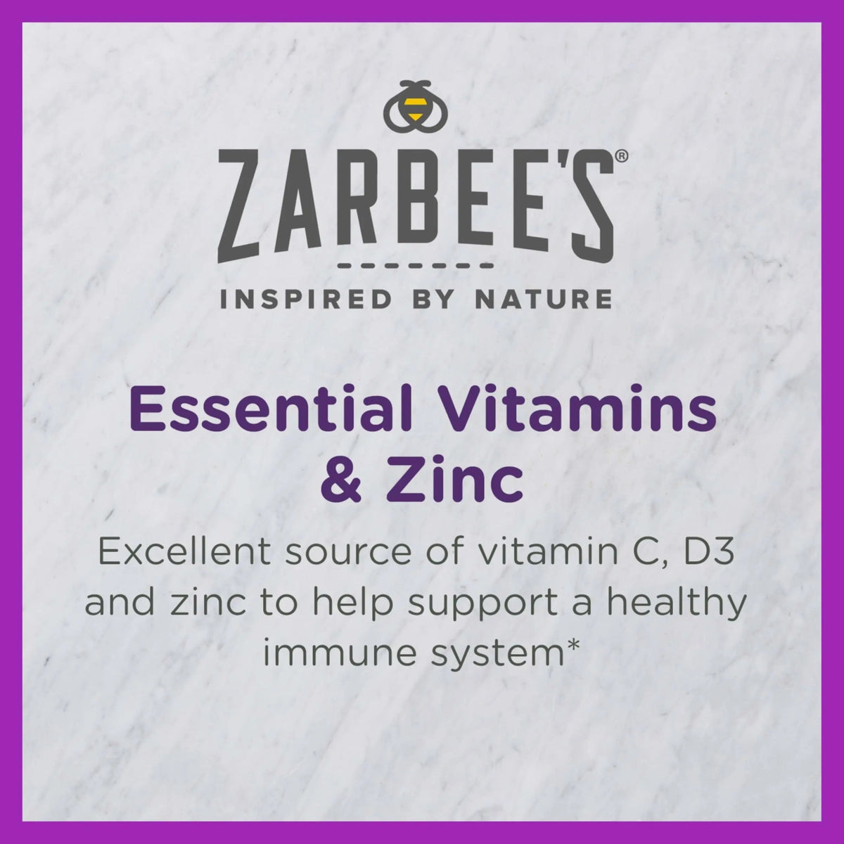 Zarbee's Kids Immune Support, Vitamin C, D & Zinc Daily Immunity Vitamins for Children 4+ Years, Natural Tropical Fruit Flavor, 28 Chewable Tablets Zarbee's