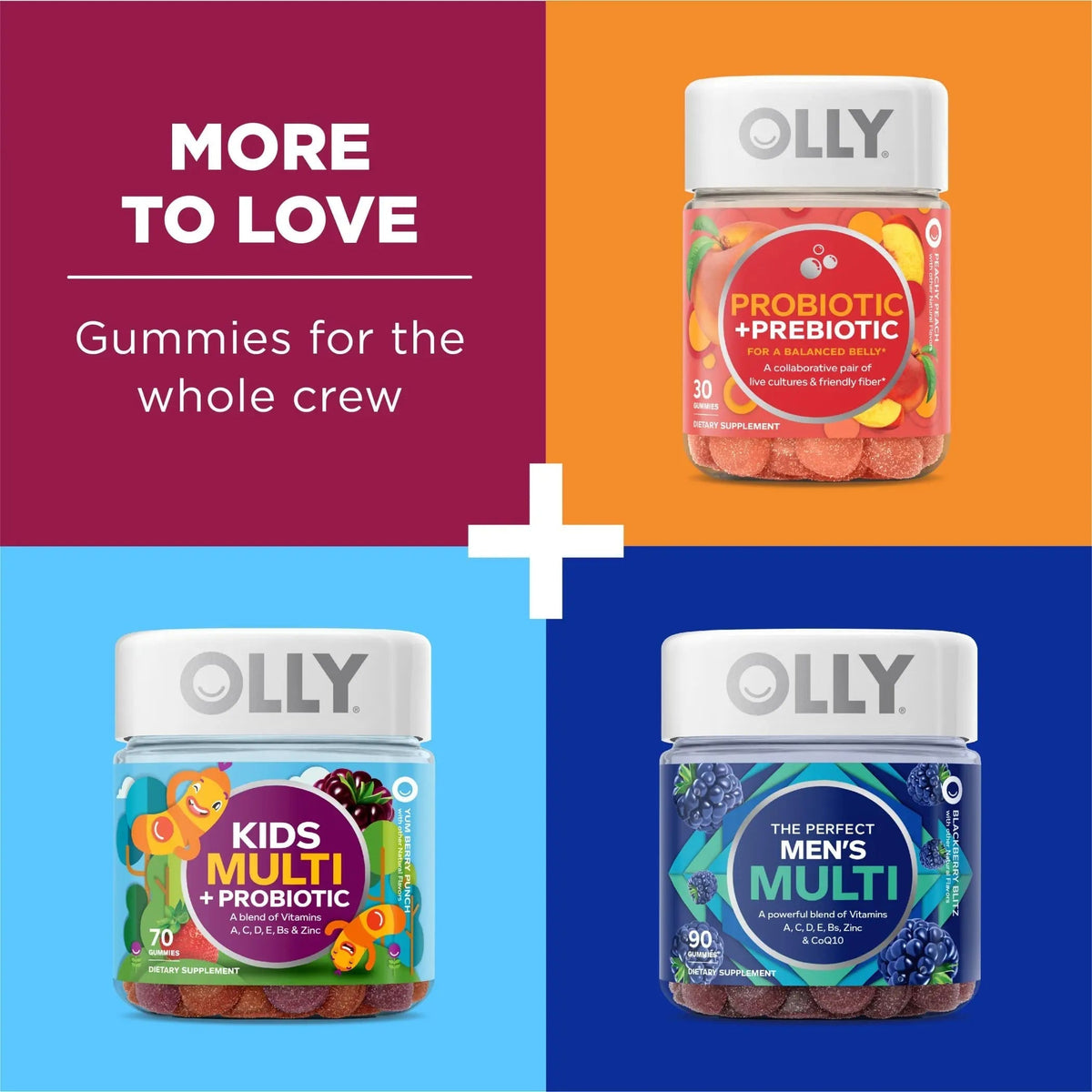 OLLY Immunity Sleep and Women's Multivitamin Gummy Vitamin Bundle (60 + 90 Count) OLLYBuy Supplements Australia